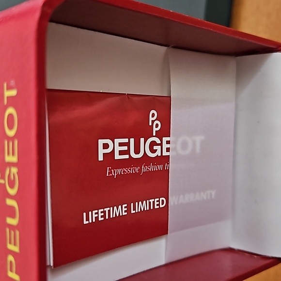 Peugeot Women's Crystal Gold Watch With Gold Strap Link Band - Picture 3 of 4